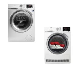 AEG ProSense T6DBG822N Condenser Tumble Dryer & 8 kg 1400 Spin Washing Machine Bundle